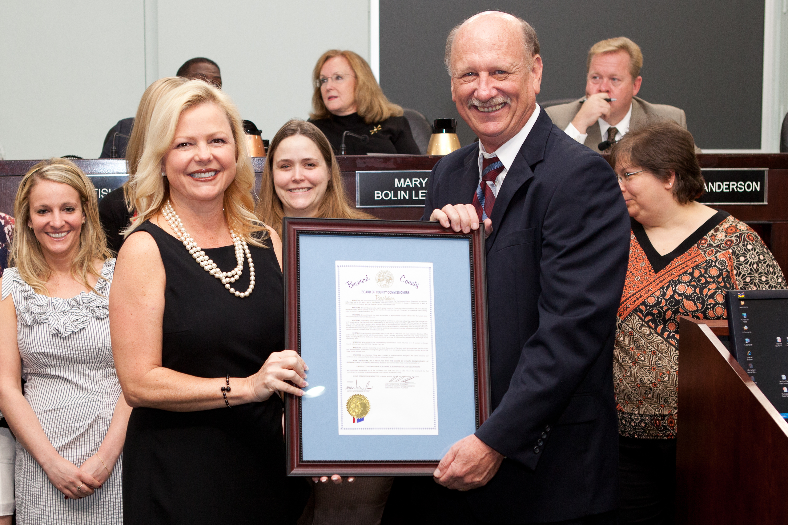 Supervisor Lori Scott and Commissioner Chuck Nelson